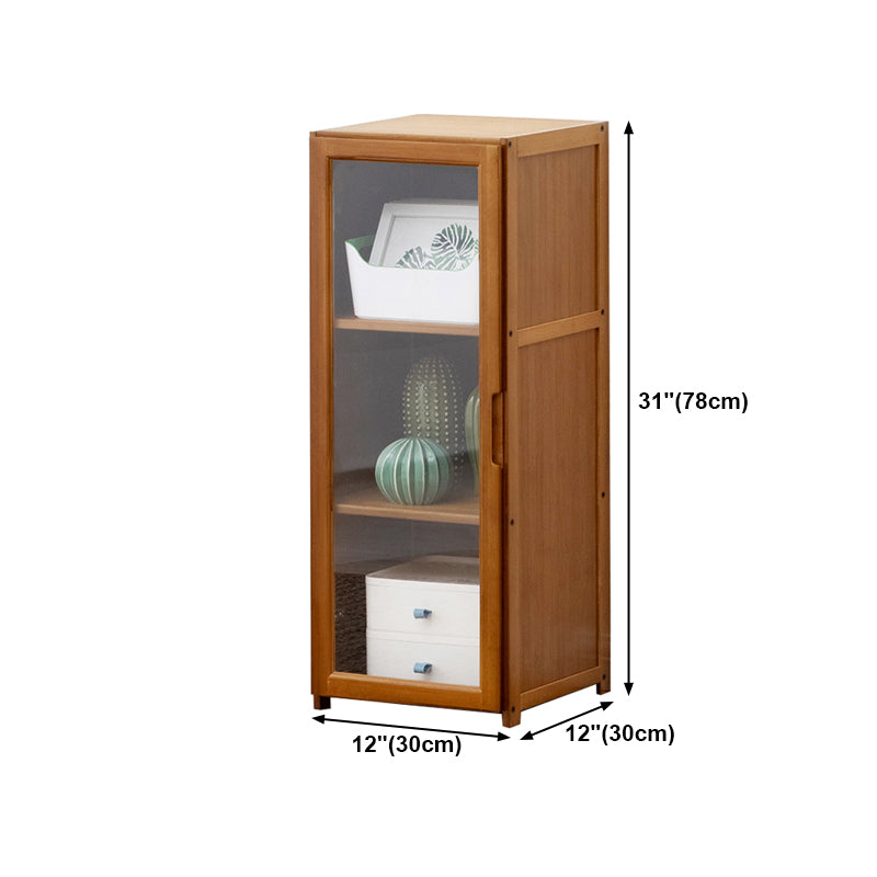 Vertical Standard Bookcase Contemporary Bamboo Closed Back Bookcase for Home Office