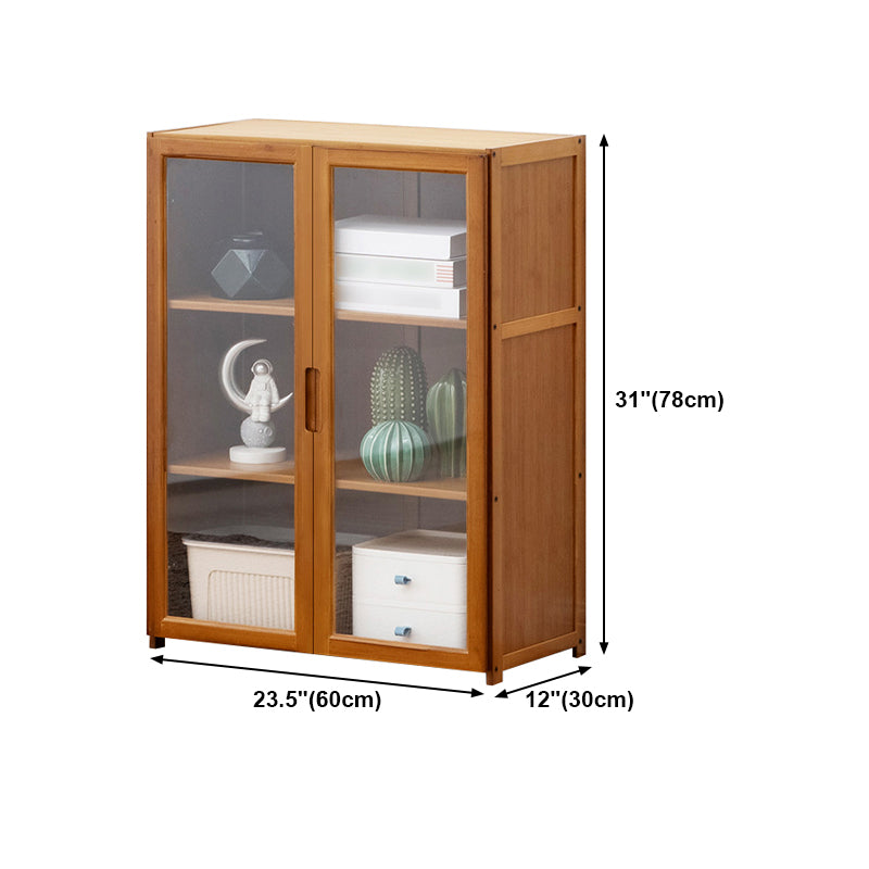 Vertical Standard Bookcase Contemporary Bamboo Closed Back Bookcase for Home Office