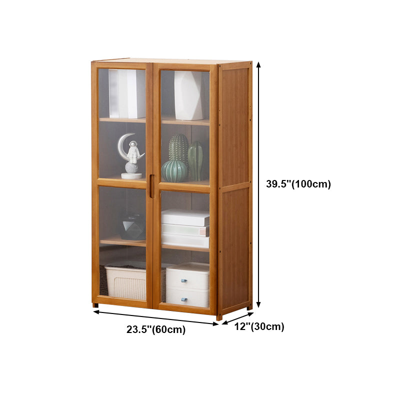 Vertical Standard Bookcase Contemporary Bamboo Closed Back Bookcase for Home Office