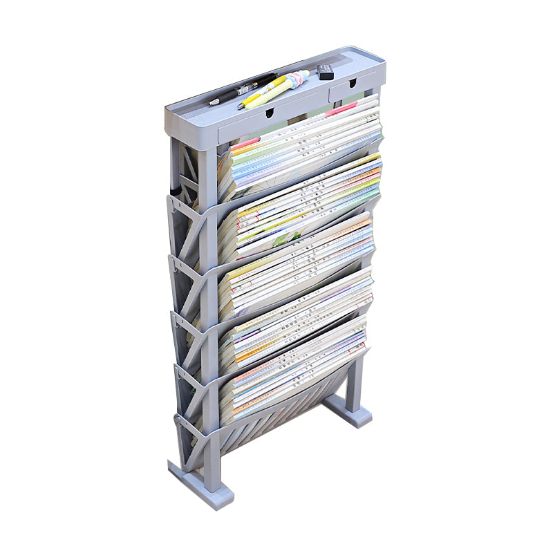 Contemporary Plastic Geometric Bookshelf Closed Back Bookshelf for Classroom