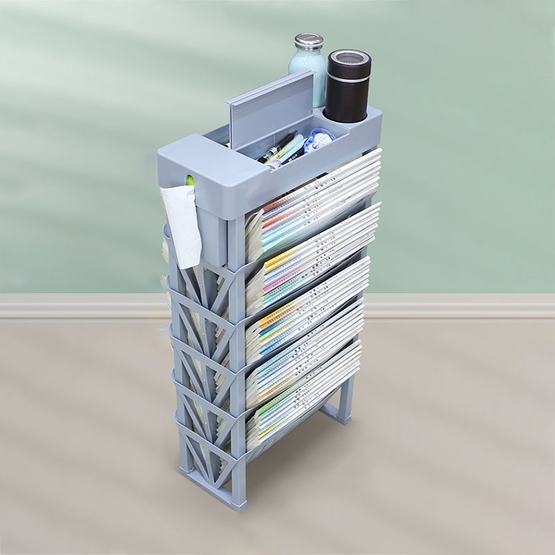 Contemporary Plastic Geometric Bookshelf Closed Back Bookshelf for Classroom