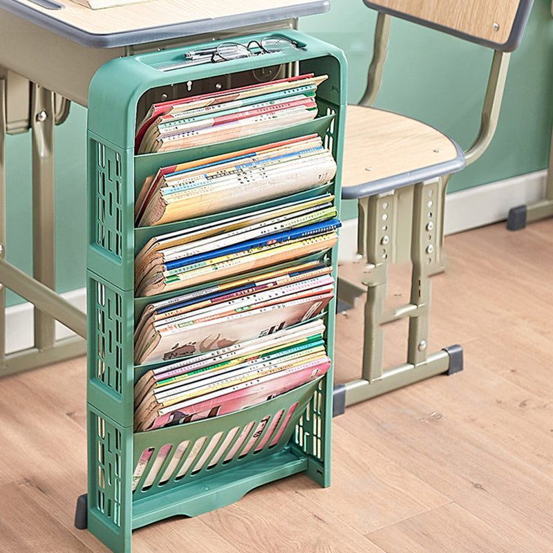 Contemporary Plastic Geometric Bookshelf Closed Back Bookshelf for Classroom