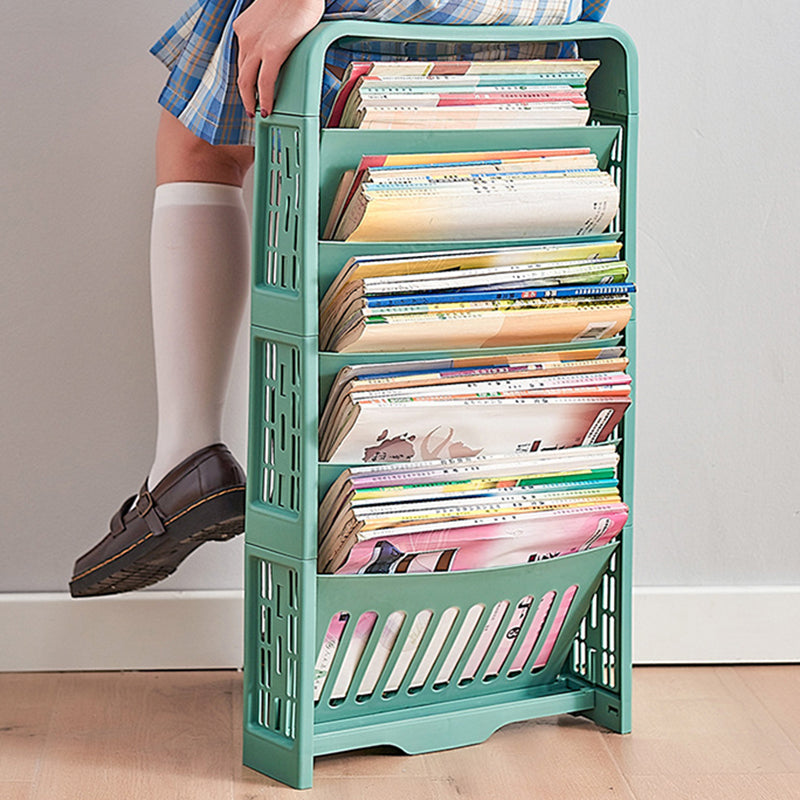 Contemporary Plastic Geometric Bookshelf Closed Back Bookshelf for Classroom