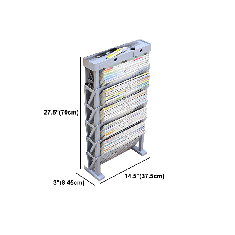 Contemporary Plastic Geometric Bookshelf Closed Back Bookshelf for Classroom