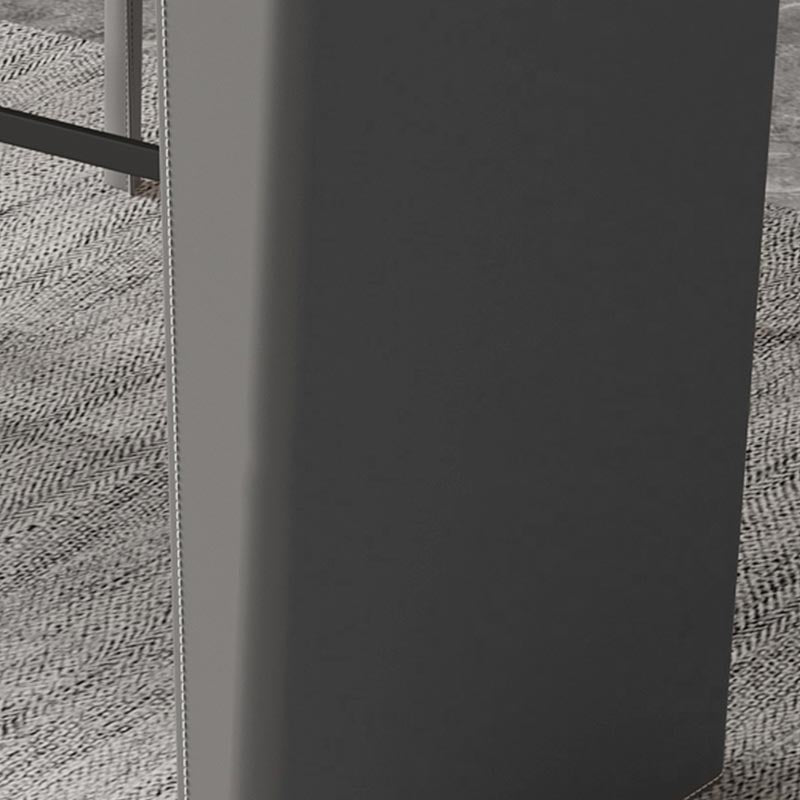 Living Room Counter Wine Table Rectangle Stone Modern Bar Height Pub Table in Grey