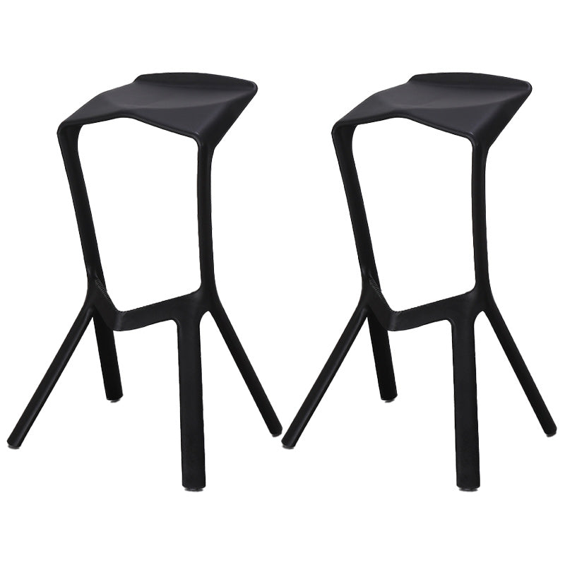 Nordic Stackable Bar-stool Plastic Counter Bar Stool for Home