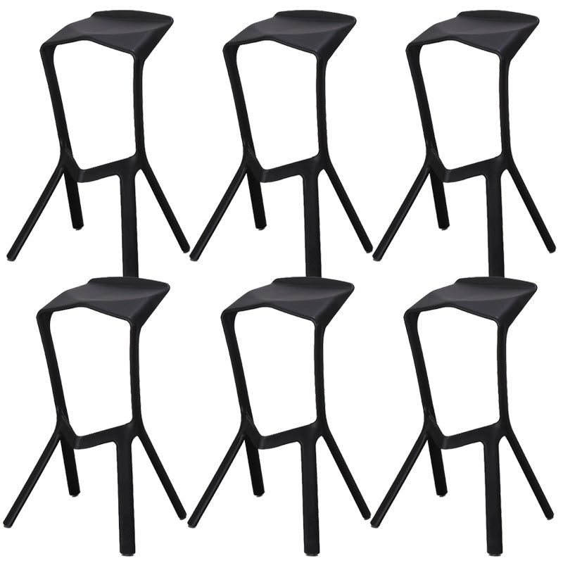 Nordic Stackable Bar-stool Plastic Counter Bar Stool for Home