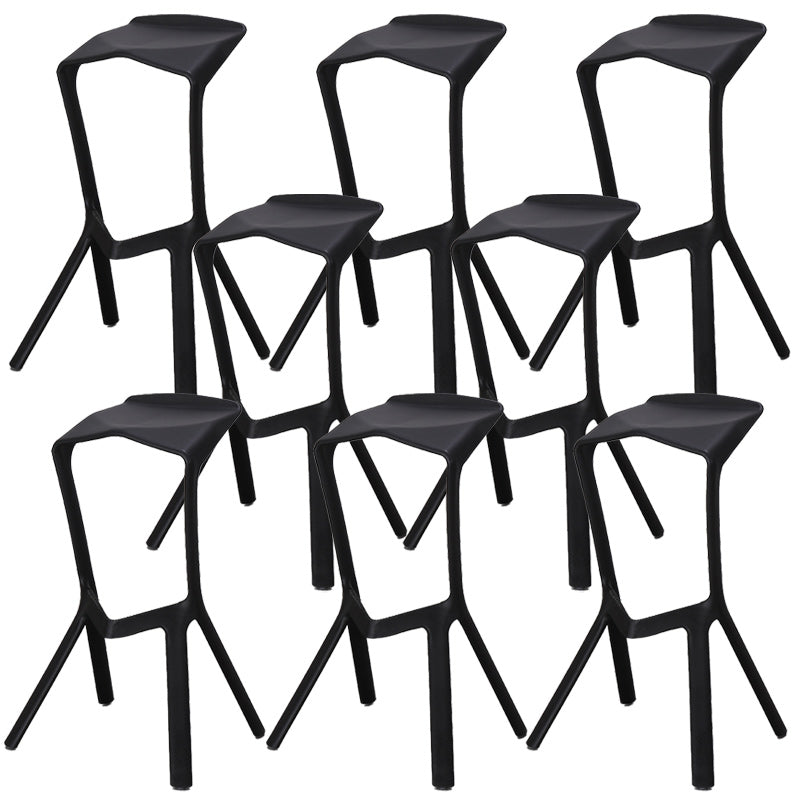 Nordic Stackable Bar-stool Plastic Counter Bar Stool for Home