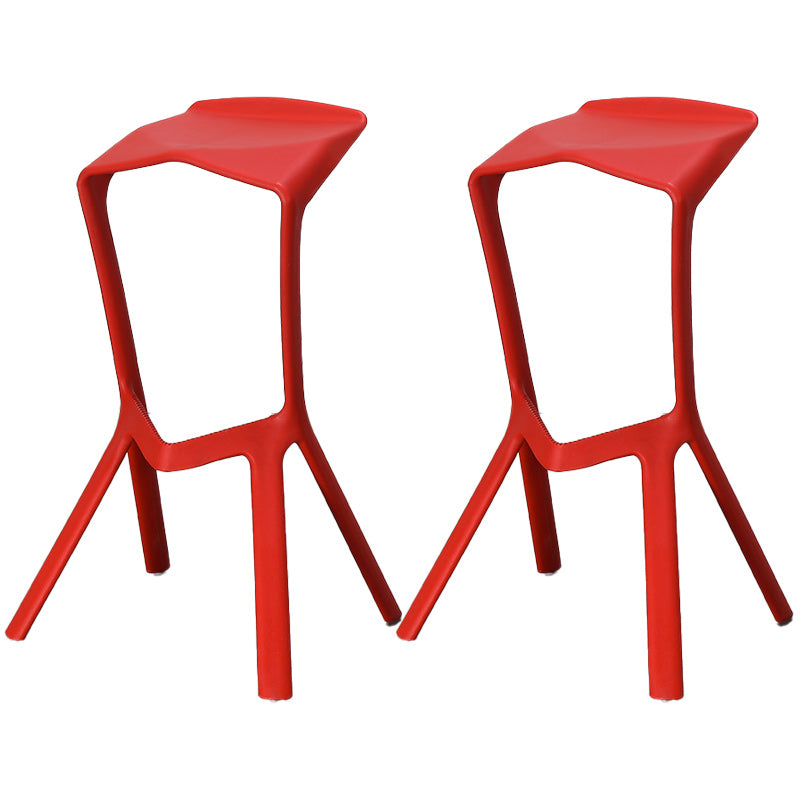 Nordic Stackable Bar-stool Plastic Counter Bar Stool for Home