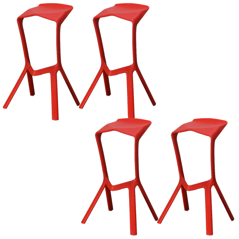 Nordic Stackable Bar-stool Plastic Counter Bar Stool for Home