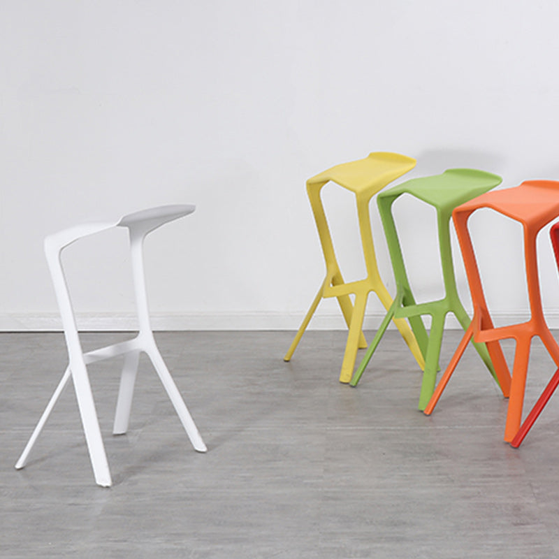 Nordic Stackable Bar-stool Plastic Counter Bar Stool for Home