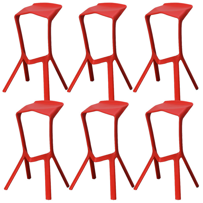 Nordic Stackable Bar-stool Plastic Counter Bar Stool for Home