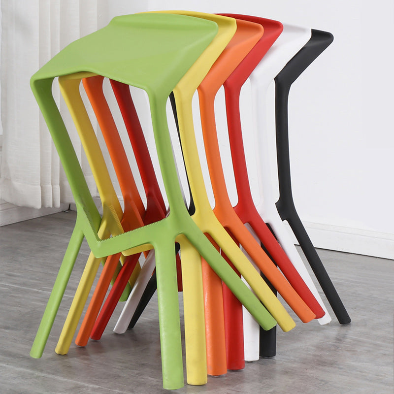 Nordic Stackable Bar-stool Plastic Counter Bar Stool for Home