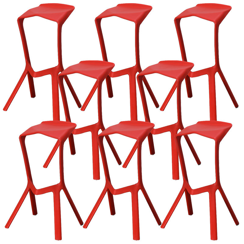 Nordic Stackable Bar-stool Plastic Counter Bar Stool for Home