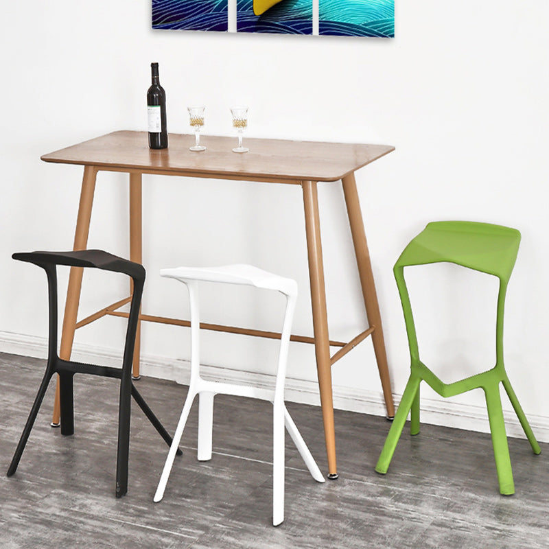 Nordic Stackable Bar-stool Plastic Counter Bar Stool for Home