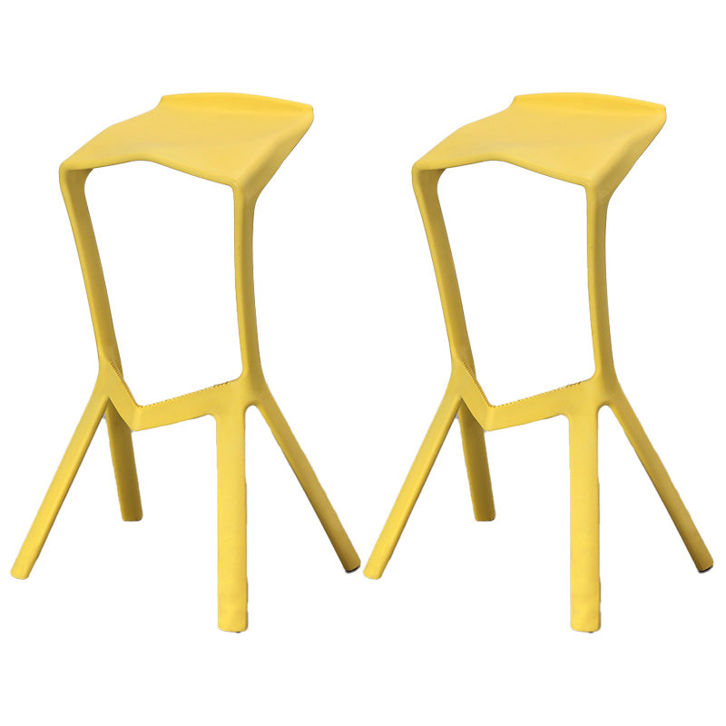 Nordic Stackable Bar-stool Plastic Counter Bar Stool for Home