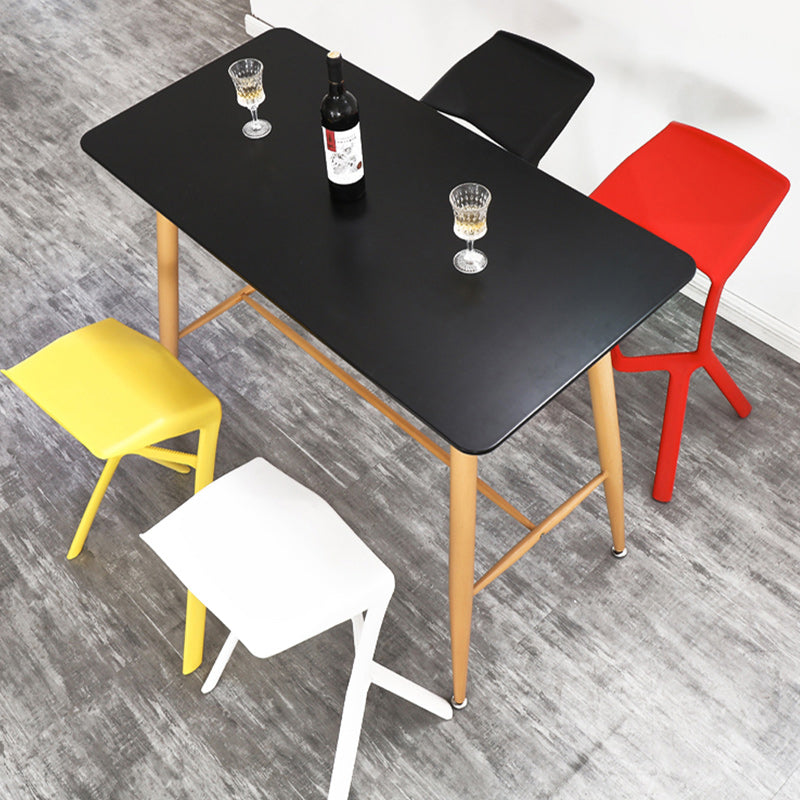 Nordic Stackable Bar-stool Plastic Counter Bar Stool for Home