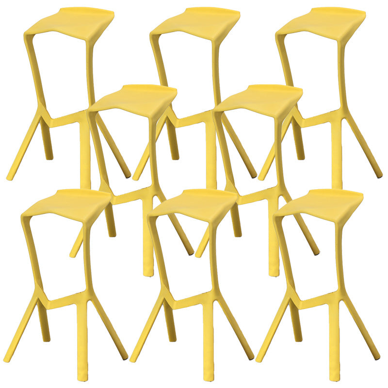 Nordic Stackable Bar-stool Plastic Counter Bar Stool for Home