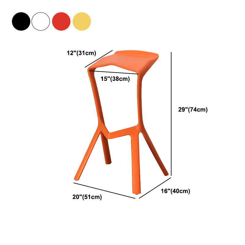 Nordic Stackable Bar-stool Plastic Counter Bar Stool for Home