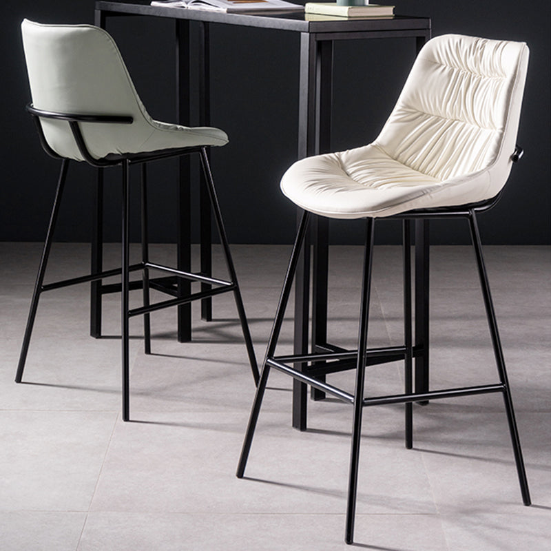Industrial Bar-stool PU Leather Counter Bar Stool with Metal Legs