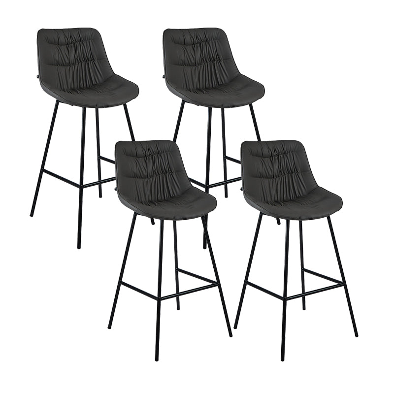 Industrial Bar-stool PU Leather Counter Bar Stool with Metal Legs