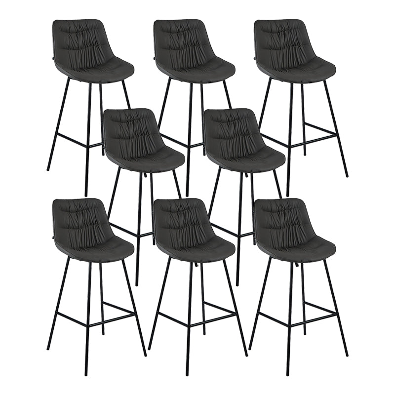 Industrial Bar-stool PU Leather Counter Bar Stool with Metal Legs