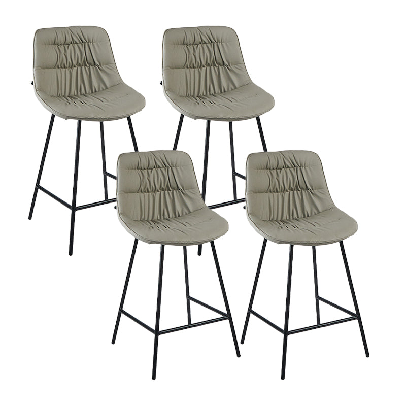 Industrial Bar-stool PU Leather Counter Bar Stool with Metal Legs