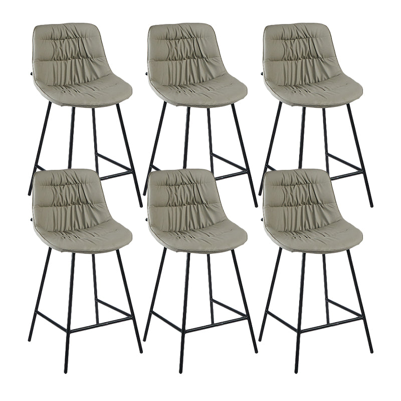 Industrial Bar-stool PU Leather Counter Bar Stool with Metal Legs