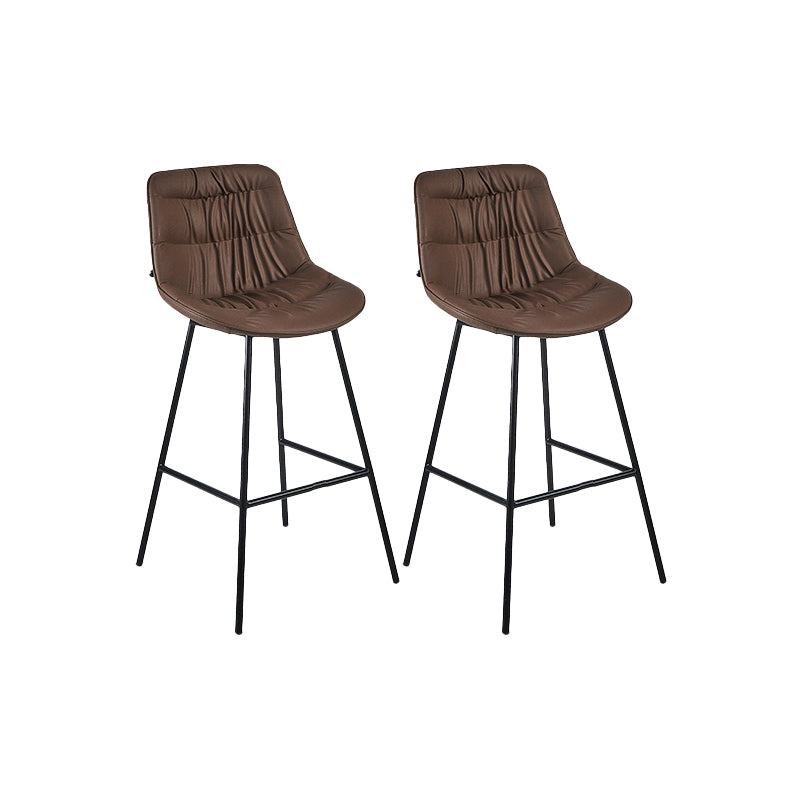 Industrial Bar-stool PU Leather Counter Bar Stool with Metal Legs