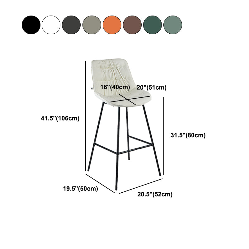 Industrial Bar-stool PU Leather Counter Bar Stool with Metal Legs