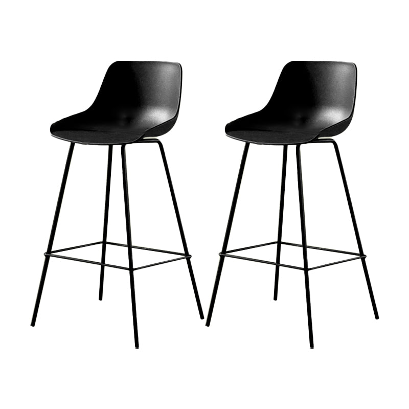 Contemporary Bar-stool Plastic Counter Bar Stool with Metal Legs for Home