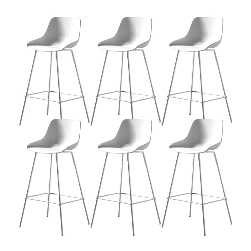 Contemporary Bar-stool Plastic Counter Bar Stool with Metal Legs for Home