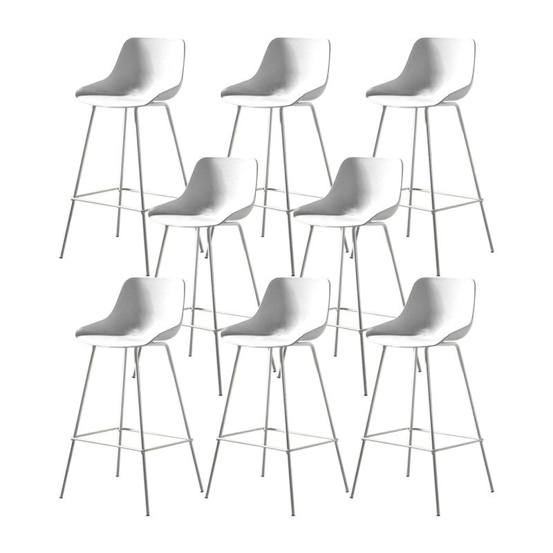 Contemporary Bar-stool Plastic Counter Bar Stool with Metal Legs for Home