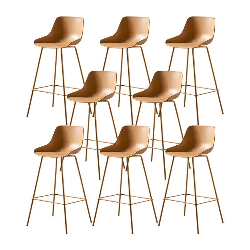 Contemporary Bar-stool Plastic Counter Bar Stool with Metal Legs for Home
