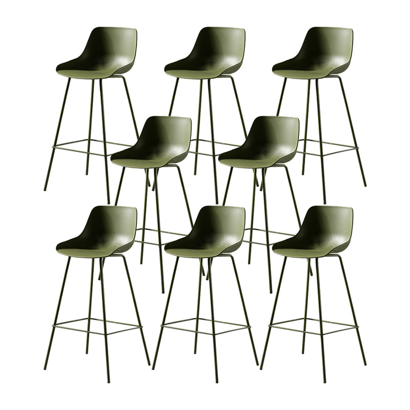 Contemporary Bar-stool Plastic Counter Bar Stool with Metal Legs for Home