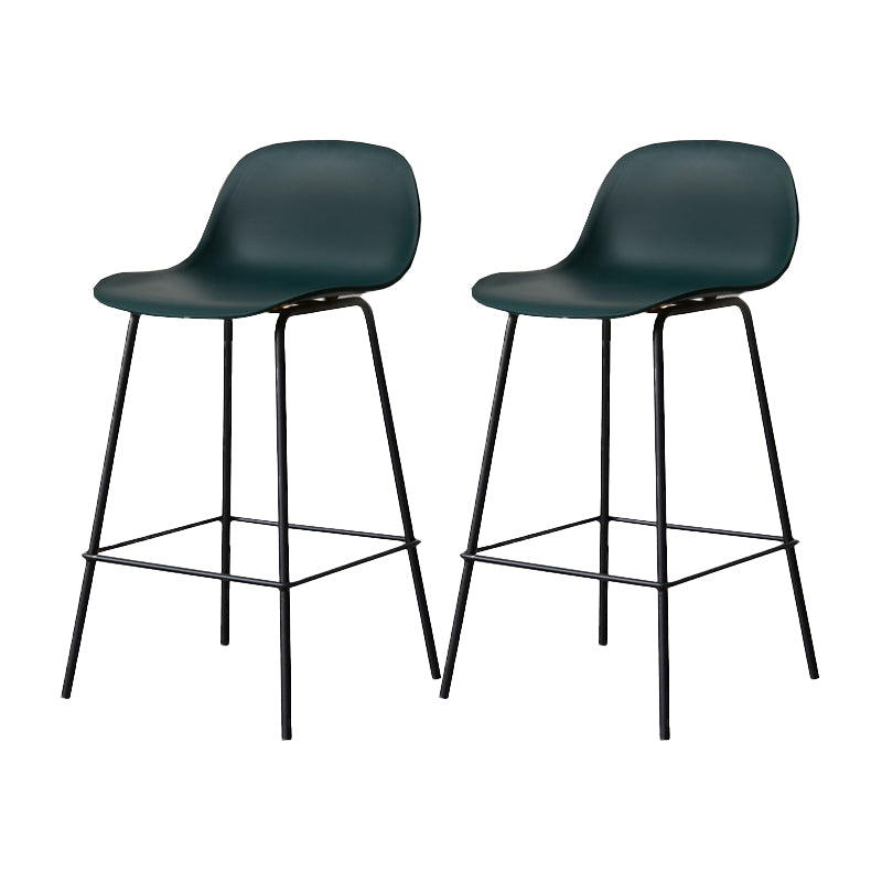 Scandinavian Reception Low Back Stool Matte Finish Plastic Barstool