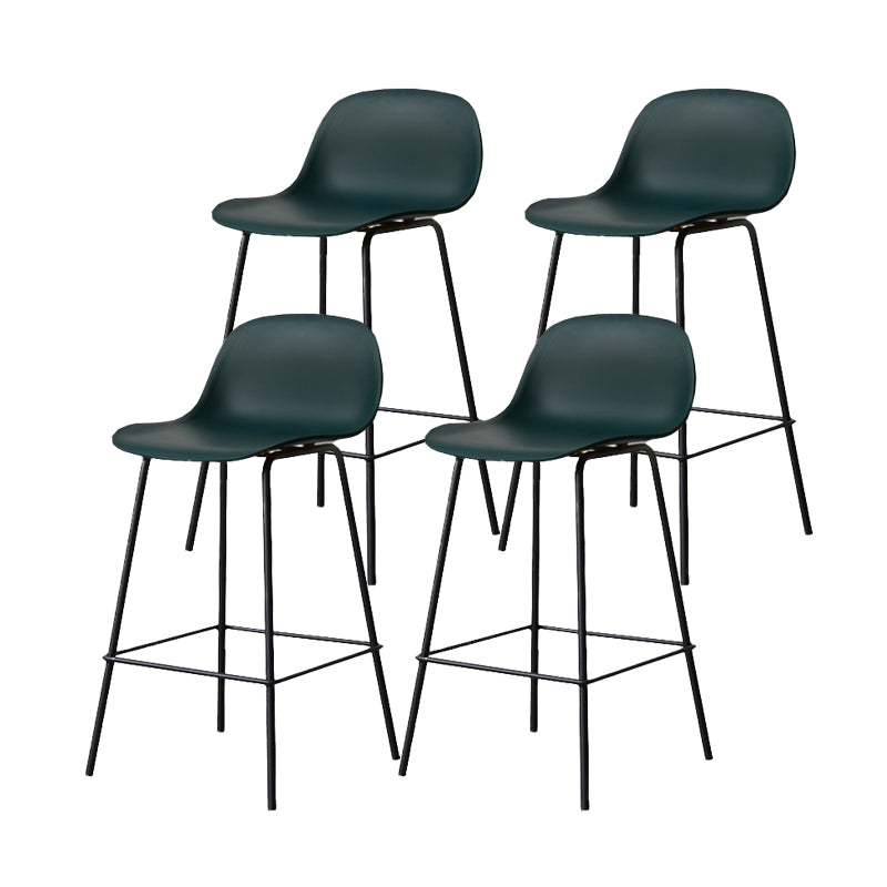 Scandinavian Reception Low Back Stool Matte Finish Plastic Barstool