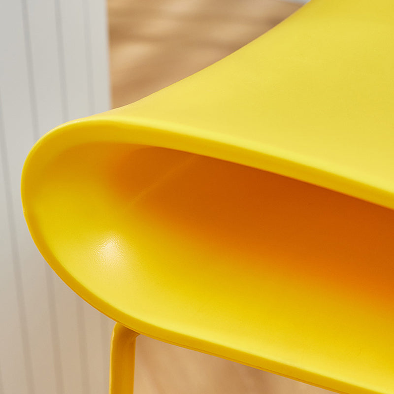 Contemporary Bar Stool Plastic Counter Bar Stool with Metal Legs