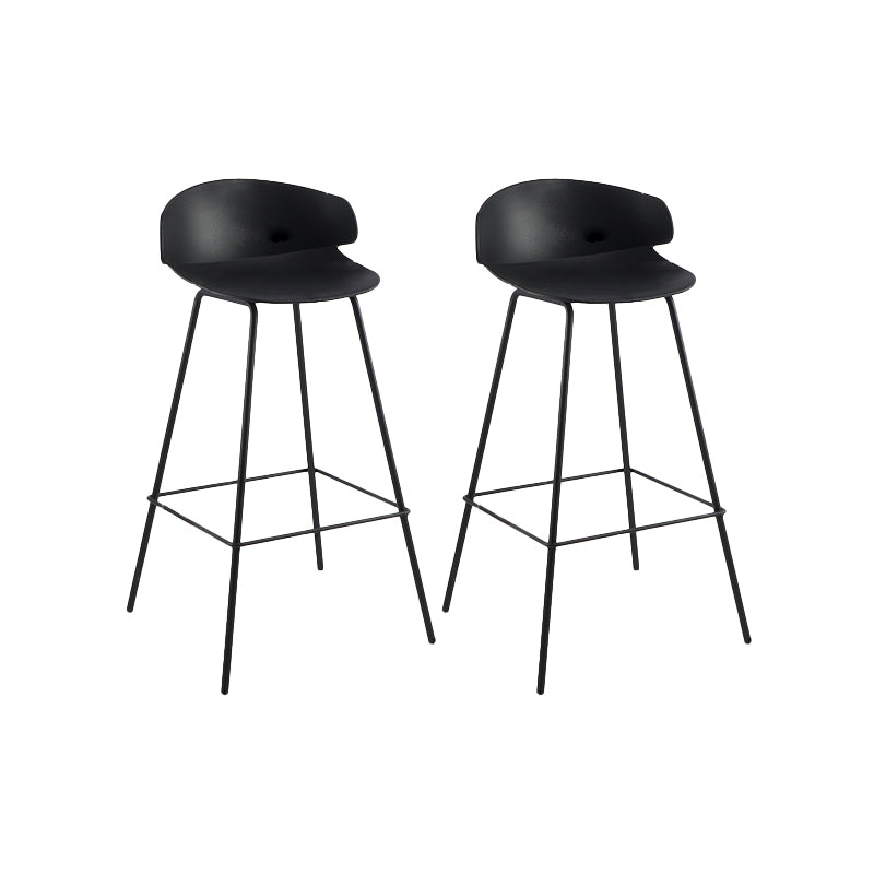 Contemporary Style Bar Stool Plastic Counter Bar Stool with Metal Legs