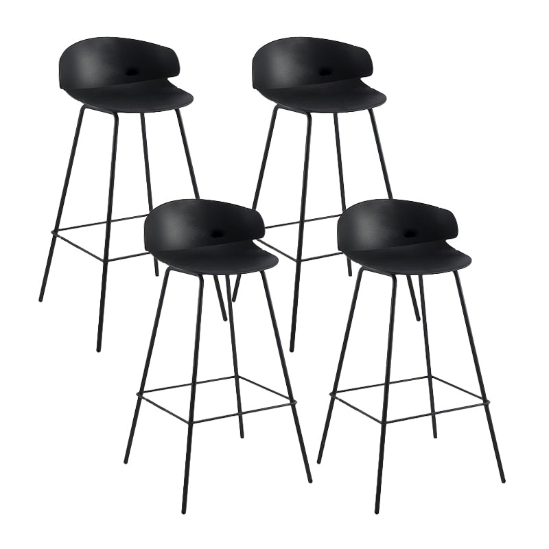 Contemporary Style Bar Stool Plastic Counter Bar Stool with Metal Legs