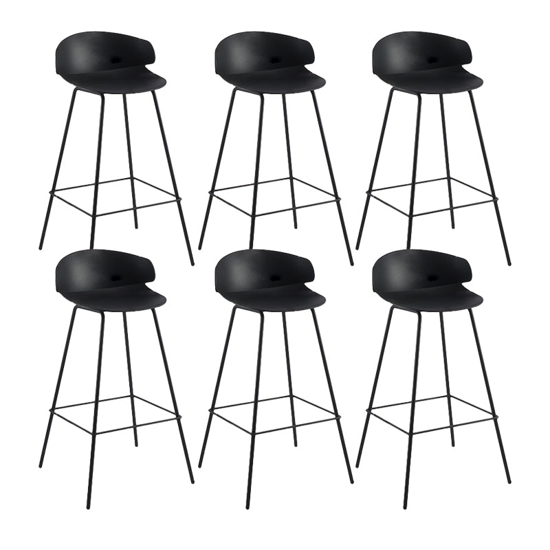 Contemporary Style Bar Stool Plastic Counter Bar Stool with Metal Legs