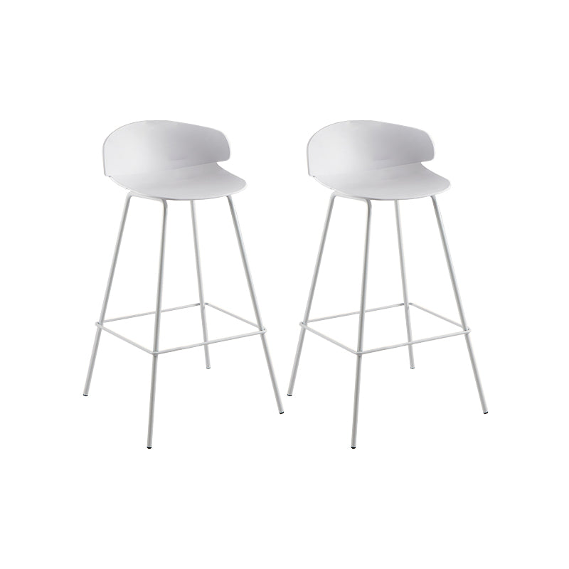Contemporary Style Bar Stool Plastic Counter Bar Stool with Metal Legs