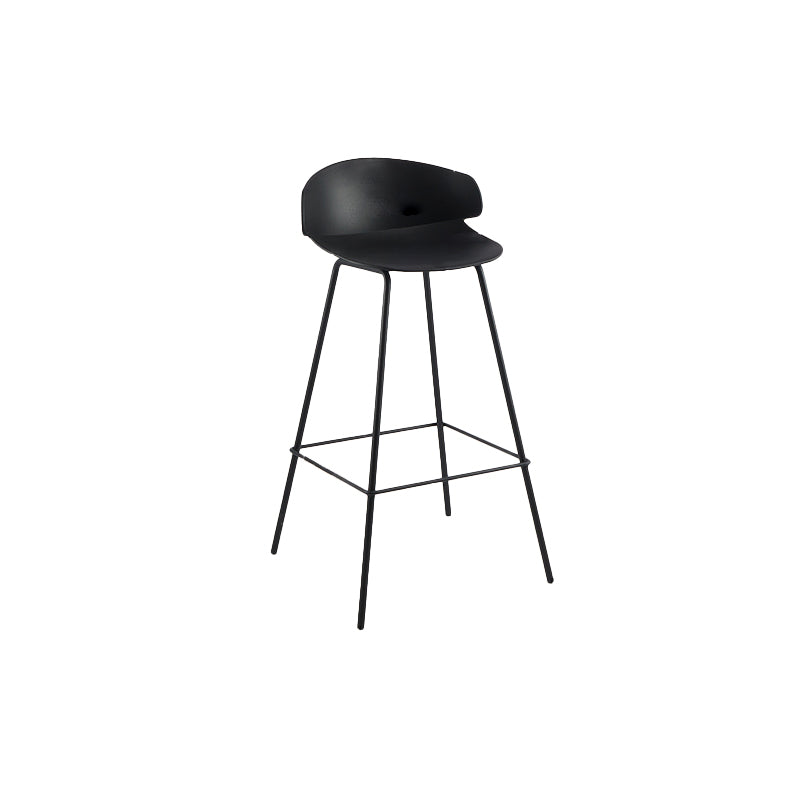 Contemporary Style Bar Stool Plastic Counter Bar Stool with Metal Legs