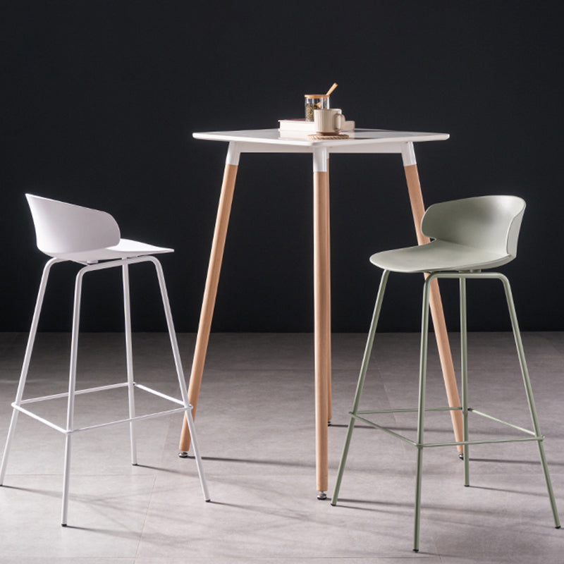 Contemporary Style Bar Stool Plastic Counter Bar Stool with Metal Legs