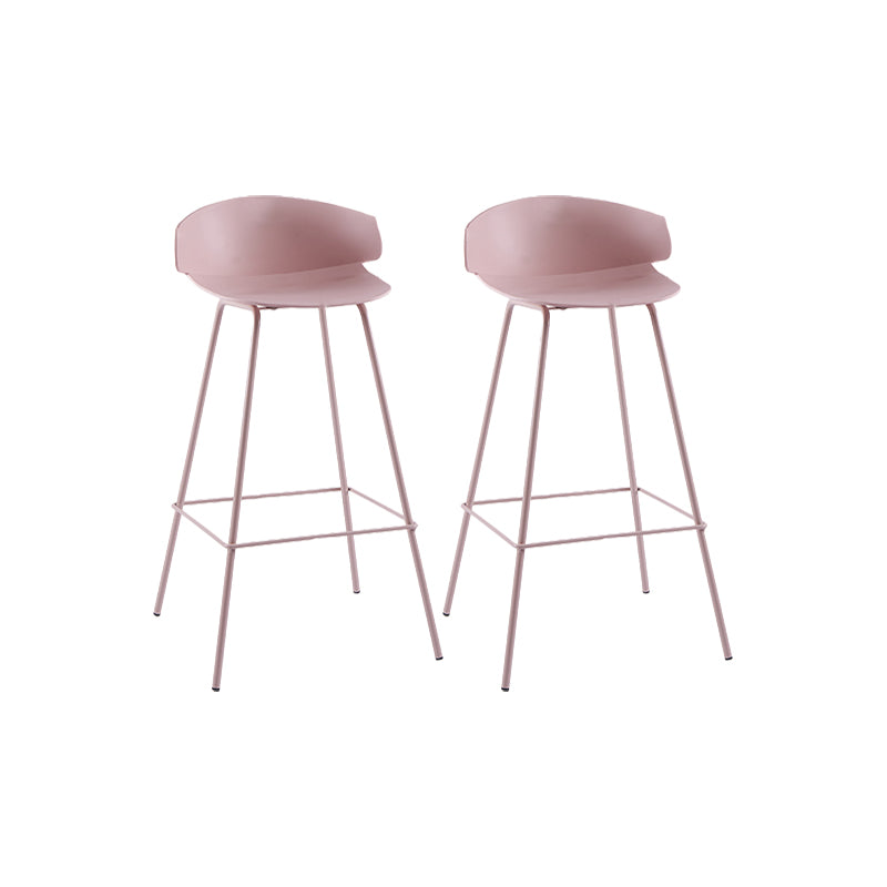 Contemporary Style Bar Stool Plastic Counter Bar Stool with Metal Legs