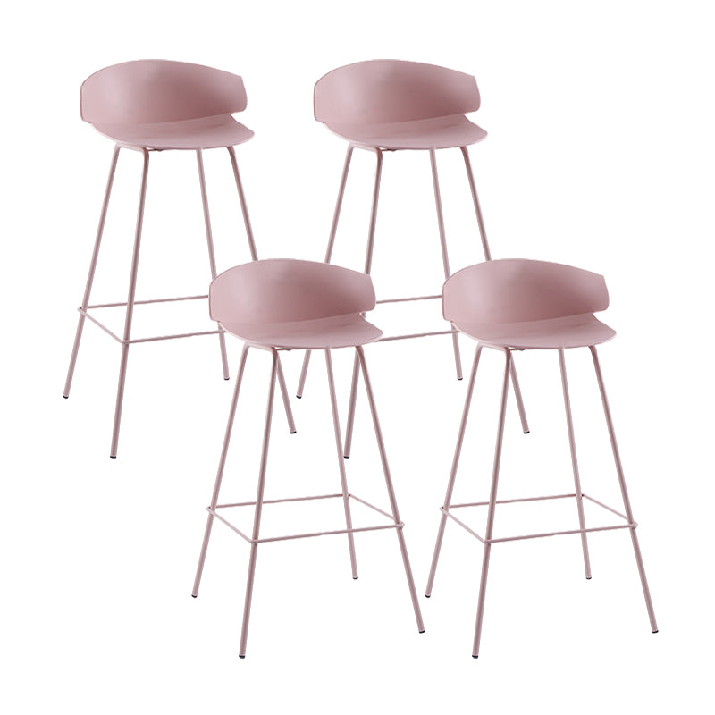 Contemporary Style Bar Stool Plastic Counter Bar Stool with Metal Legs