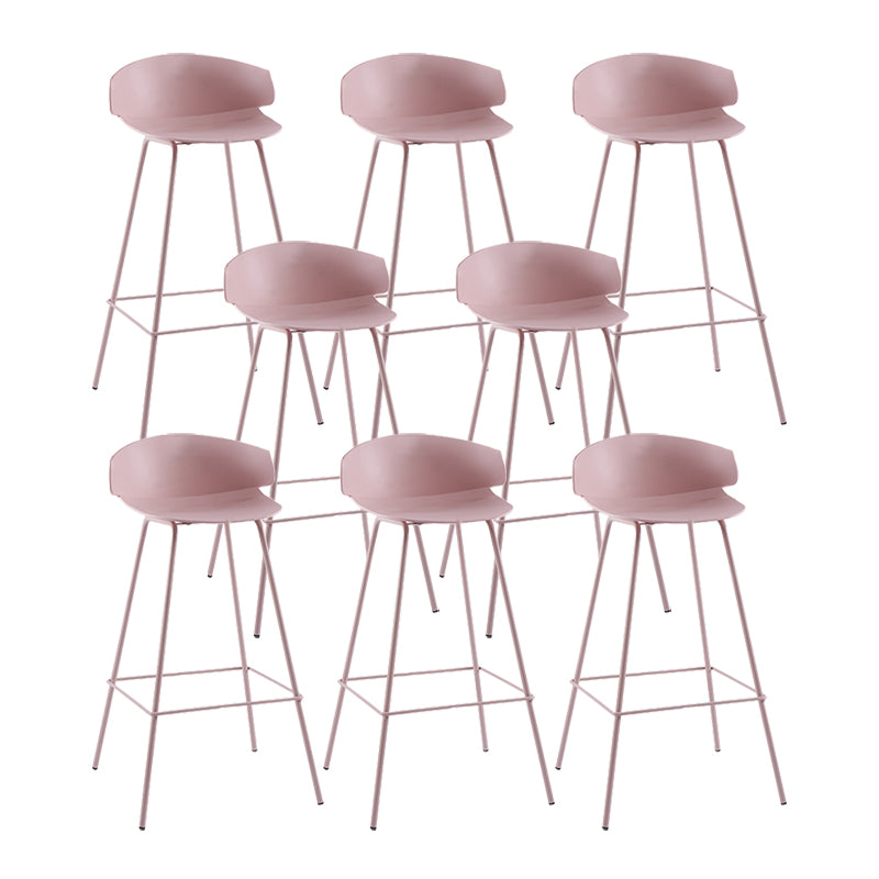 Contemporary Style Bar Stool Plastic Counter Bar Stool with Metal Legs
