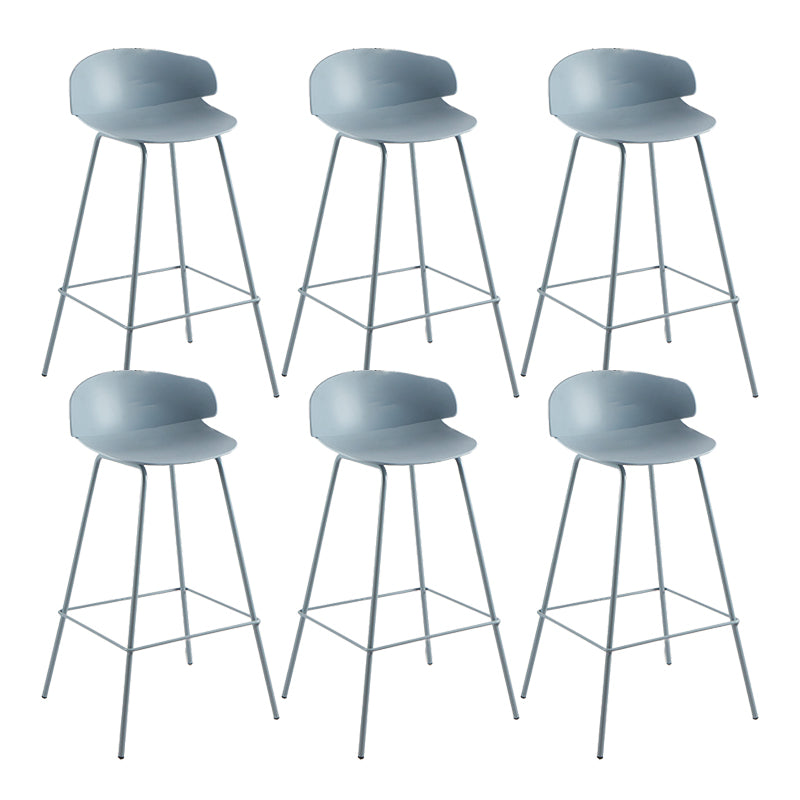 Contemporary Style Bar Stool Plastic Counter Bar Stool with Metal Legs
