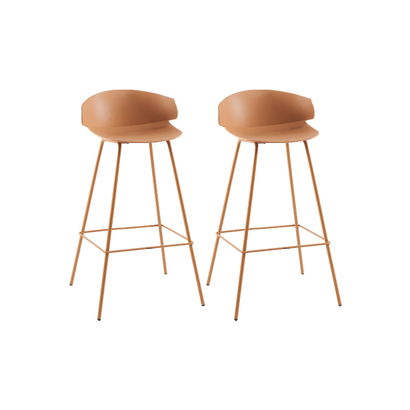 Contemporary Style Bar Stool Plastic Counter Bar Stool with Metal Legs