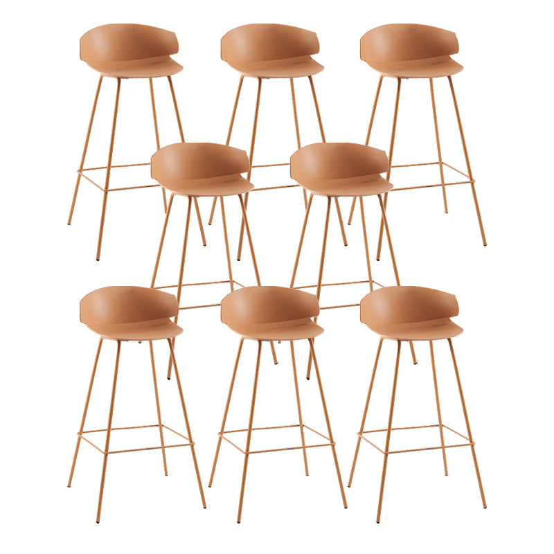 Contemporary Style Bar Stool Plastic Counter Bar Stool with Metal Legs
